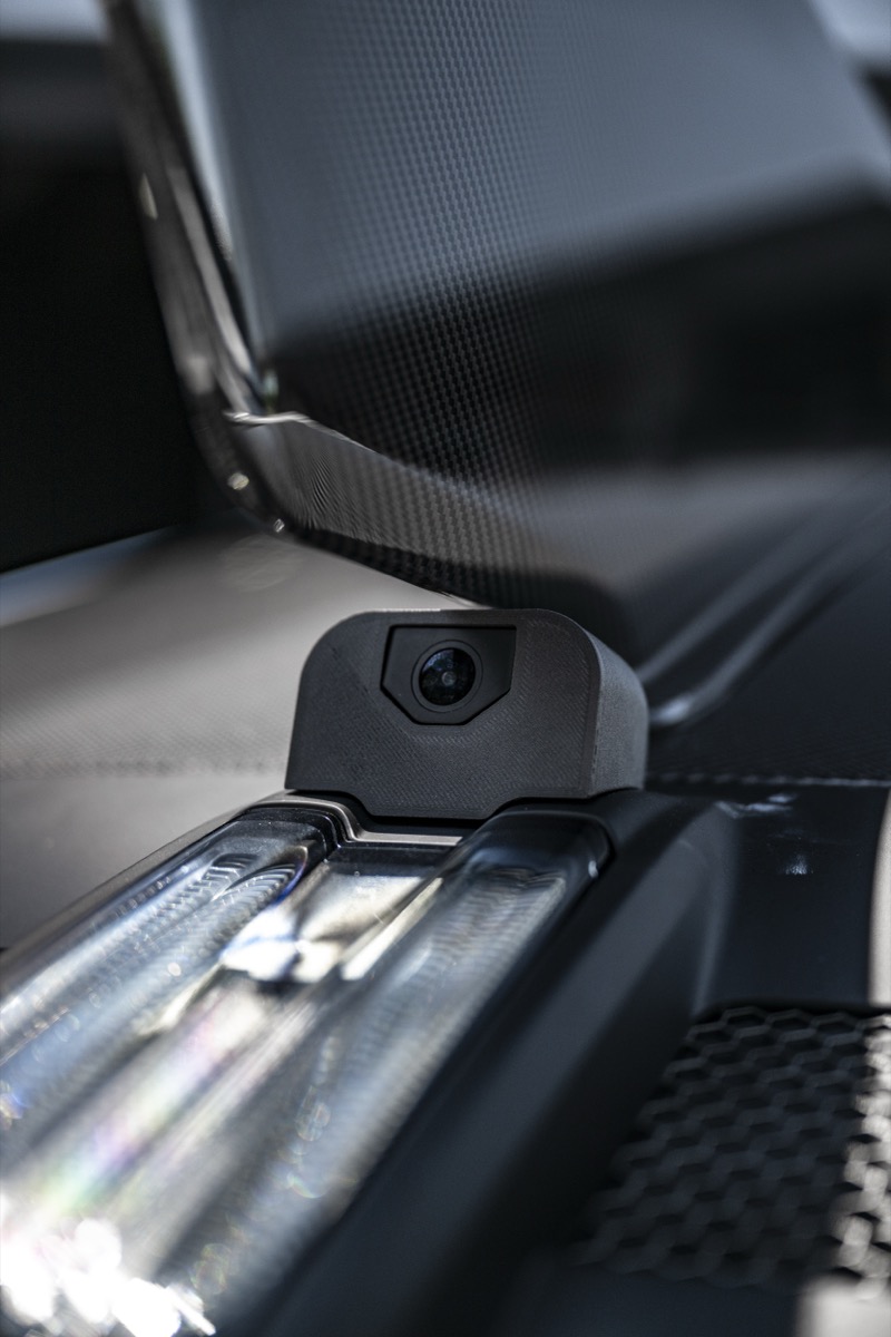 3D printed camera housing — mounted on GT3 RS rear wing