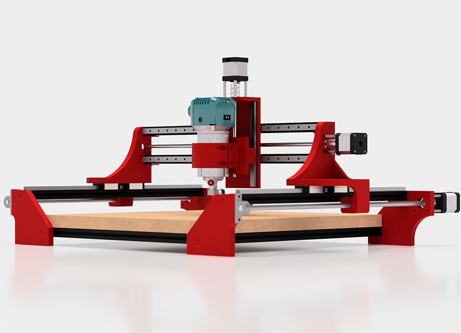 CNC router — CAD model render